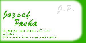 jozsef paska business card